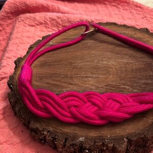 Vintage Elegant Fuscia  Braided Belt 30”